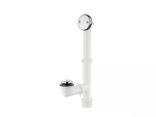 Lot 96-162795 - Everbilt
Easy Touch 1-1/2 in. White Poly Pipe Bath Waste and Overflow Drain in Chrome
New
