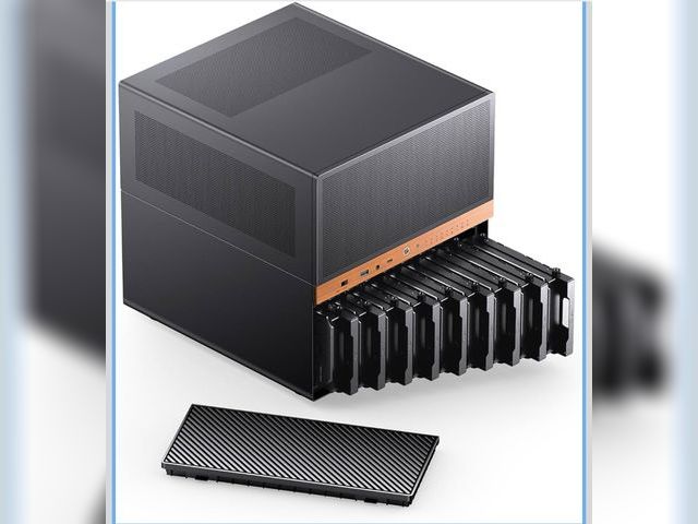 Lot 96-201997 - JONSBO N6 NAS Case, Micro ATX Pc Case,9HDD/SSD Drive Bay (hot-swap),Support 3 Power Supply Installat...