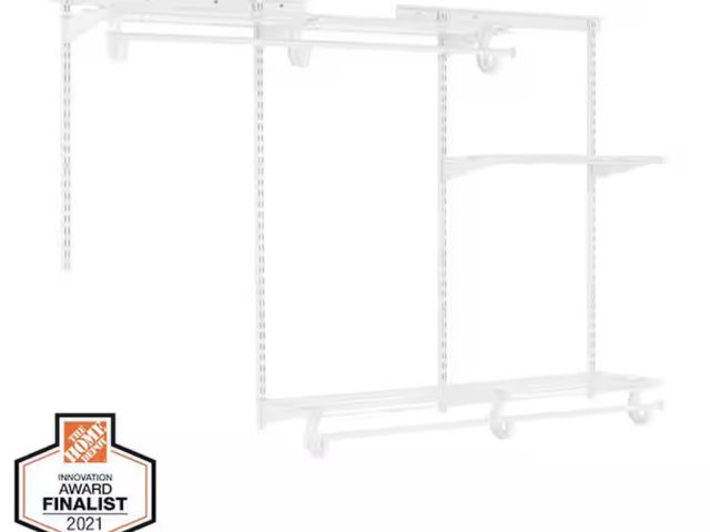 Lot 96-211135 - Everbilt 4 ft. - 6 ft. Regular Duty Closet Organizer Kit MSRP $129 New