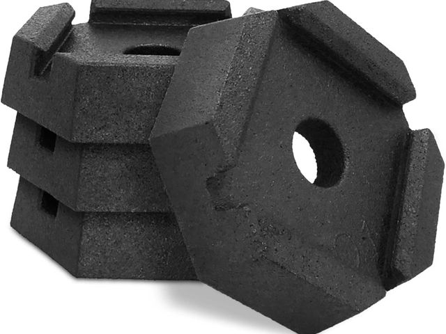 Lot 96-160765 - SnapPad Mini Square 5 (Pack of 4) | Four-Point RV Leveling System, 5.5" Square to 5.75" Round Jack F...