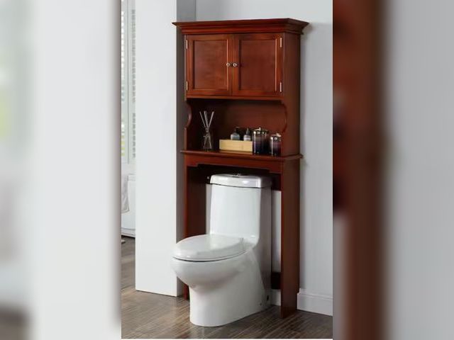 Lot 96-172700 - Home Decorators Collection
Hampton Harbor 24.25 in. W x 66.5 in. H x 10.5 in. D Brown Over-the-Toile...