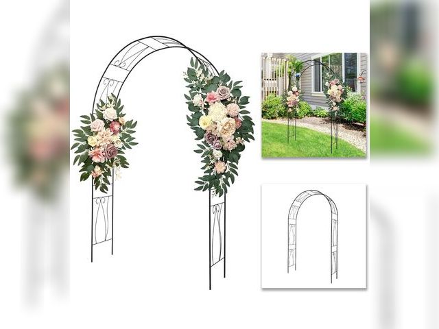 Lot 96-193800 - Garden Arbour Outdoor Metal Garden Arch for Climbing Plant Outdoor Garden Lawn Backyard
New
