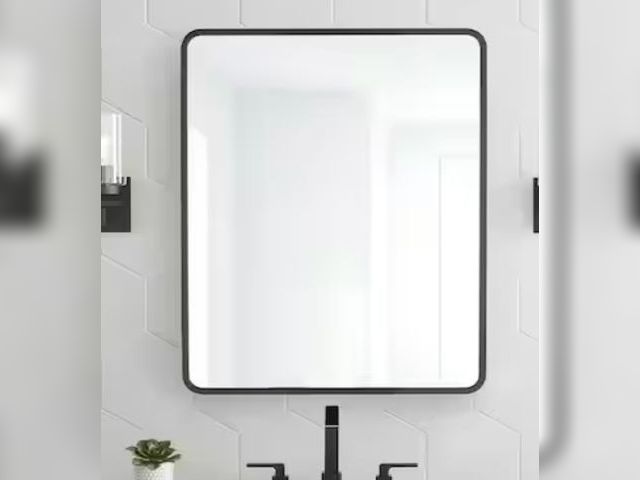 Lot 96-162807 - Glacier Bay
24 in. W x 30 in. H Rounded Corner Rectangular Matte Black Medicine Cabinet with Mirror
...