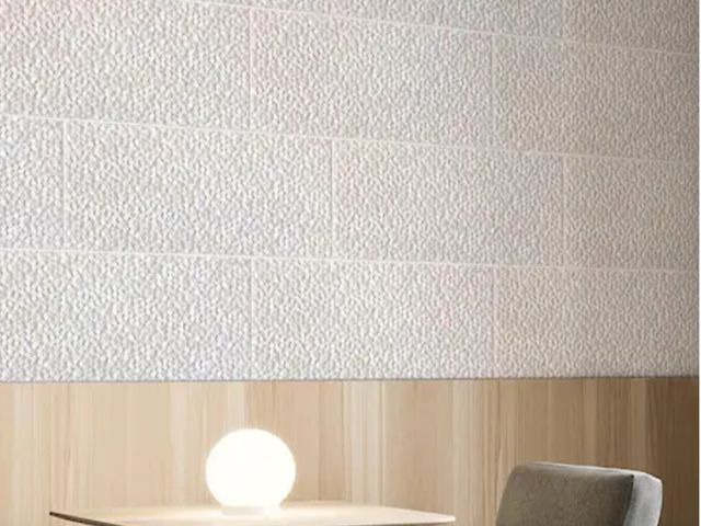 Lot 96-191933 - Approximately 388 ft² Jeffrey Court Retreat White 10 in. x 20 in. Glossy Textured Ceramic Wall Tile ...