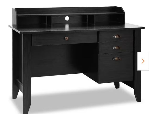 Lot 96-197309 - 47.5 in W Rectangle Black Computer Writing Desk MSRP $206.01 New