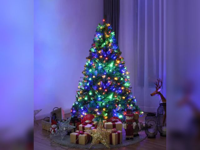 Lot 96-197714 - Costway 5-ft Pre-lit Artificial Christmas Tree with Multicolor LED Lights
Open box 
Appears Unused