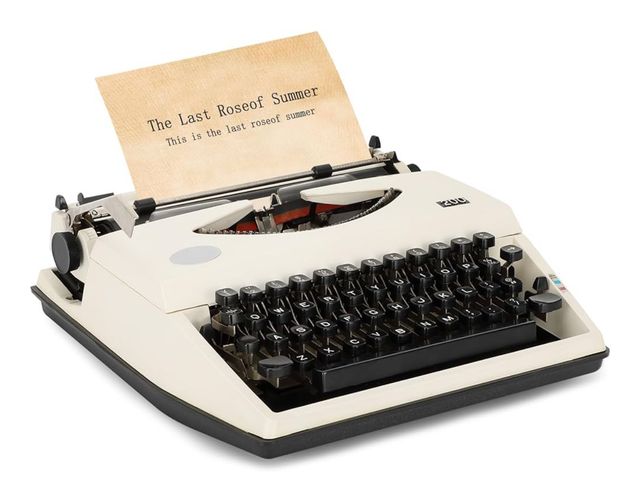 Lot 96-170147 - Manual Typewriter,White Traditional Portable Vintage Typewriter Deeply Restored by Craftsmen,Manual ...