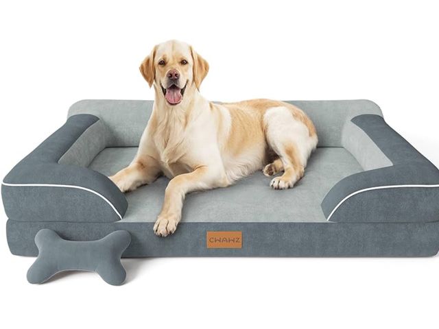 Lot 96-170673 - Jumbo Dog Bed for Extra Large Dogs, Orthopedic Dog Bed with Cooling Gel Memory Foam, Waterproof Pet ...