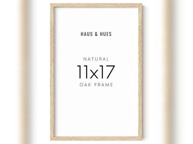 Lot 96-175907 - HAUS AND HUES Beige Oak Wood 11x17 Picture Frame - Modern Wood Wall Art Display - Lightweight 11x17 ...