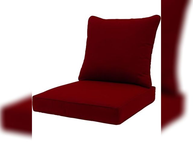 Lot 96-173130 - QILLOWAY Outdoor/Indoor Deep Seat Cushions for Patio Furniture, All Weather Lawn Chair Cushion 24 x ...