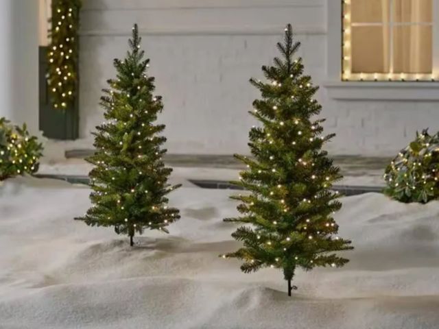 Lot 96-198355 - Home Decorators Collection 3 ft. Grand Duchess Twinkling Balsam Fir LED Pre-Lit Artificial Trees
Ope...