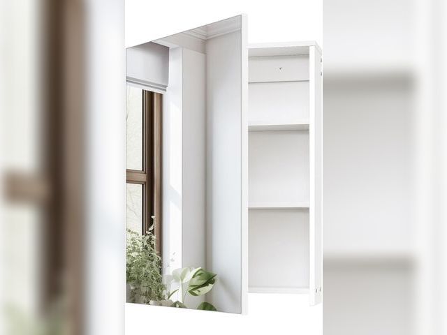 Lot 96-211799 - Wall-Mounted Bathroom Vanity with Mirror, Medicine Cabinet with Storage Function, Hanging Storage Ca...