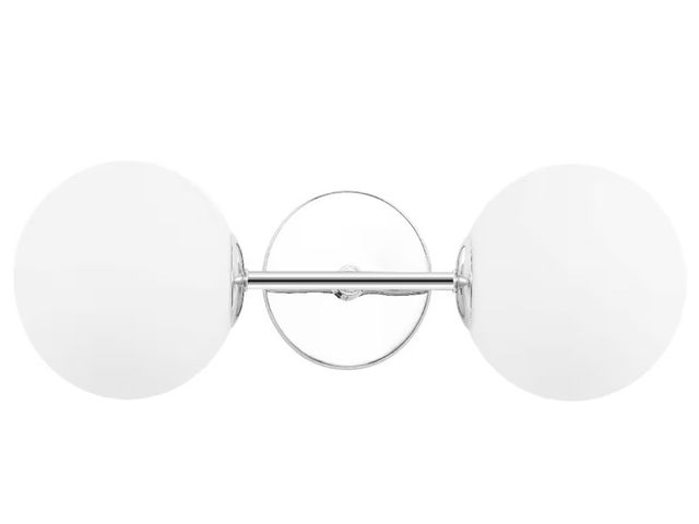 Lot 96-181561 - SAFAVIEH Lighting Collection Hymn Chrome 2-light Globe Wall Sconce Light Fixture Ideal for Bathroom,...