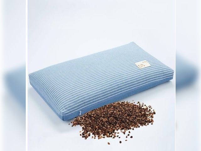 Lot 96-160461 - Buckwheat Pillows for Sleeping, Adjustable Hulls Firm Pillow Neck Head Back Shoulder Support for Pai...