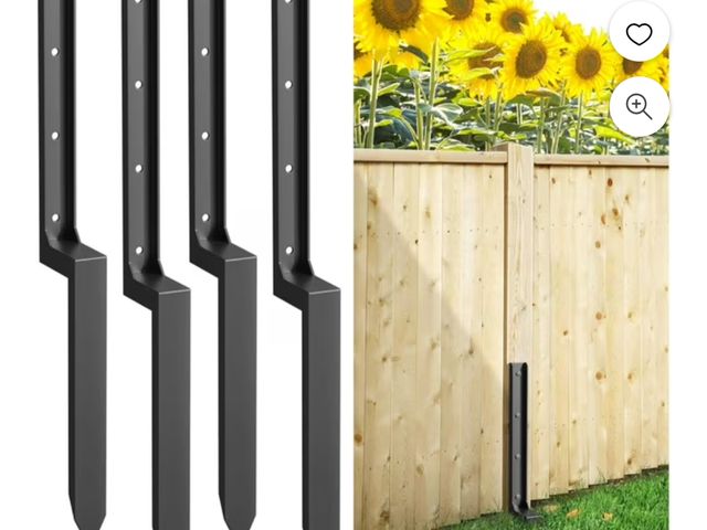 Lot 96-180983 - EAYSG Fence Post Repair Kit, Thickened Fence Post Repair Stakes, Heavy Duty Steel Fence Post Anchor ...
