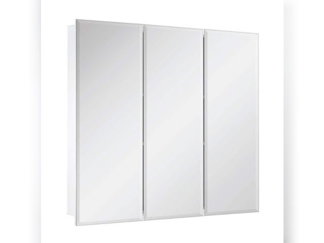 Lot 96-162367 - Glacier Bay 30.4 in. W x 30.2 in. H Rectangular Medicine Cabinet with Mirror in White with Adjustabl...
