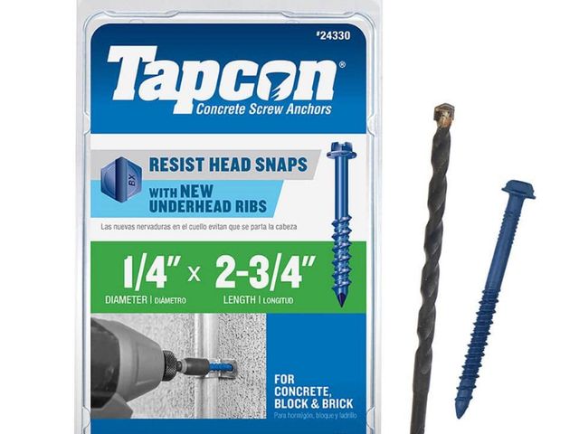 Lot 96-163820 - Tapcon 1/4 in. x 2-3/4 in. Hex-Washer-Head Concrete Anchors (75-Piece)
New