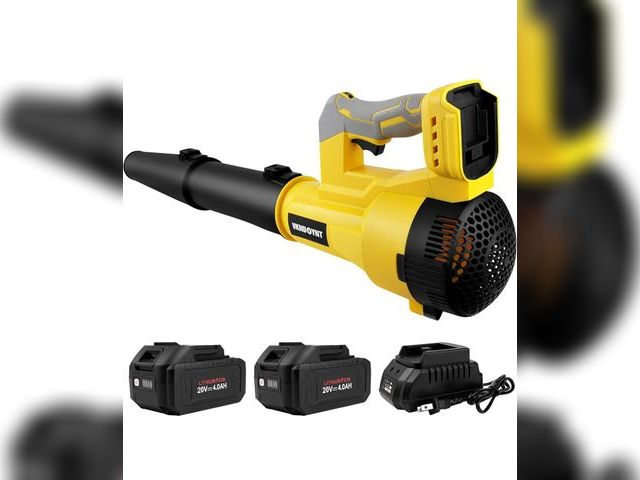 Lot 96-211789 - Leaf Blower Cordless, 6 Speed Levels Electric Leaf Blower with 2 x 4.0Ah Batteries and Charger, 580C...