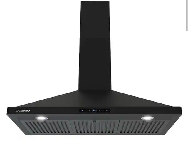 Lot 96-170473 - Cosmo
36 in. Vista Collection 380 CFM Ducted Wall Mount Range Hood, Touch Controls, LED Lights, Matt...