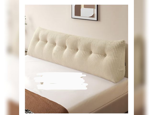 Lot 96-177807 - Z-hom Large Wedge Pillow Headboard, Triangular Headboard Pillow, Reading Pillow for Bed Sitting Up S...