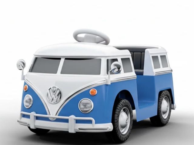 Lot 96-227641 - Garvee 6V Licensed Volkswagen T1 Bus Ride On Car for Kids with LED Lights/ Horn/ Music / Two Speeds/...