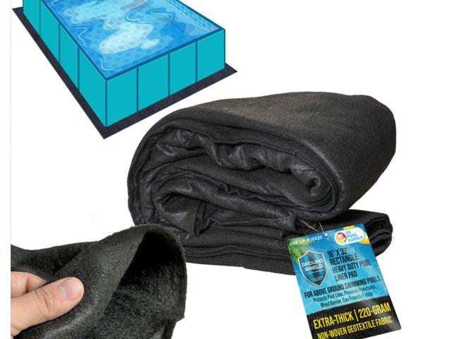 Lot 96-175702 - U.S. Pool Supply 16-Foot x 32-Foot Rectangle Heavy Duty Pool Liner Pad for Above Ground Swimming Poo...