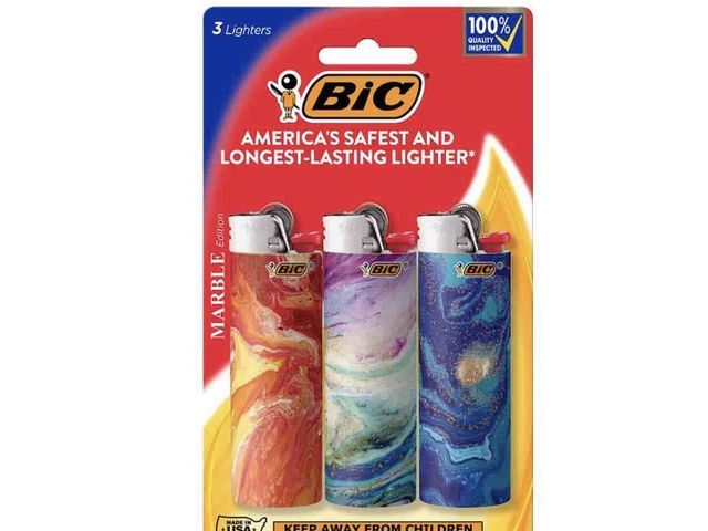 Lot 96-200271 - BIC Special Edition Marble Series Lighters, Pocket
Style, Assorted Colors, 3ct
New