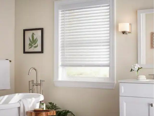 Lot 96-163325 - Home Decorators Collection
White Cordless 2 in. Faux Wood Blind - 34.25 in. W x 48 in. L (Actual Siz...