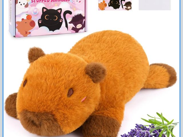 Lot 96-190766 - Microwavable Stuffed Animals, Capybara Weighted Plush Heating Pad for Microwavable,Cute Soft Plush T...