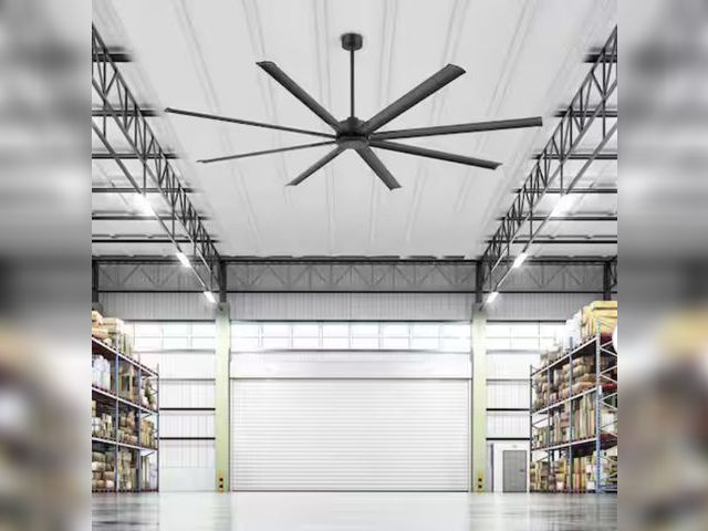 Lot 96-172099 - Breezary
Industrial 96 in. (8 ft.) Indoor Black Ceiling Fan with Downrod and Aluminum Blade with Rem...