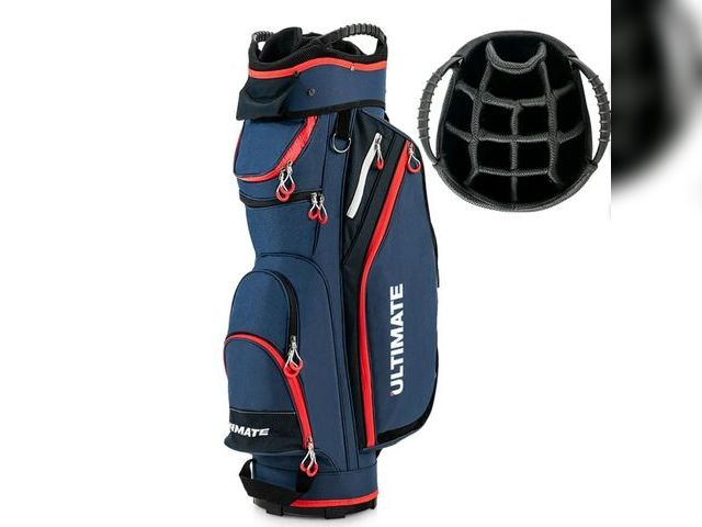 Lot 96-192328 - Gymax 9.5" Golf Cart Bag w/14 Divider Rain Hood Cooler Bag 8 Pockets
New 
MSRP $115.00