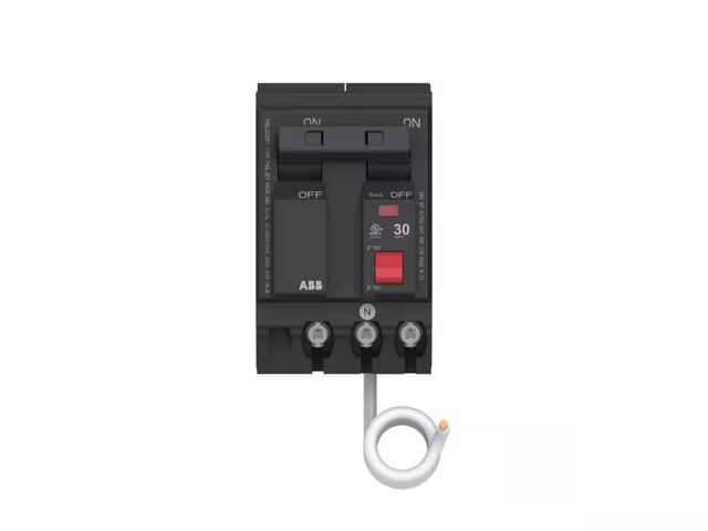 Lot 96-162768 - ABB
30 Amp Double Pole Ground Fault Breaker with Self-Test (THQL2130GFTA)
New, damaged box
