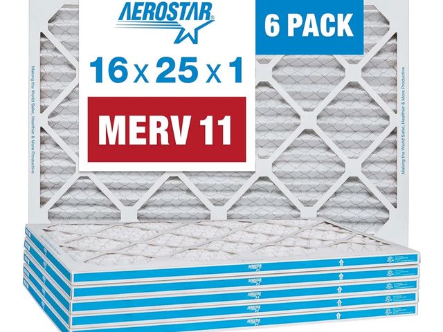 Lot 96-174530 - Visit the Aerostar Store
4.6
4.6 out of 5 stars
(20,796)
Aerostar 16x25x1 MERV 11 - 6 Count - Pleate...