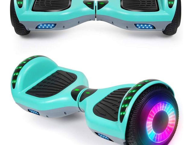 Lot 96-170963 - SISIGAD A12 Mixed Color Hoverboard, with Bluetooth and Colorful Lights Self Balancing Scooter MSRP $...