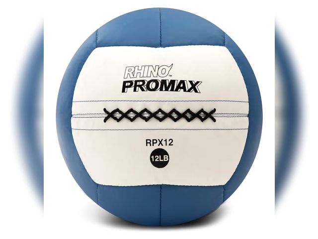 Lot 96-181404 - Champion Sports Rhino Slam Ball, 12 lb. Non-Slip Grip, Weightlifting, Crossfit, Home Gym, Fitness, 1...