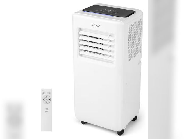 Lot 96-226985 - COSTWAY Portable Air Conditioner, 8000 BTU Portable AC Unit with Fan &amp; Dehumidifier, Smart Sleep...