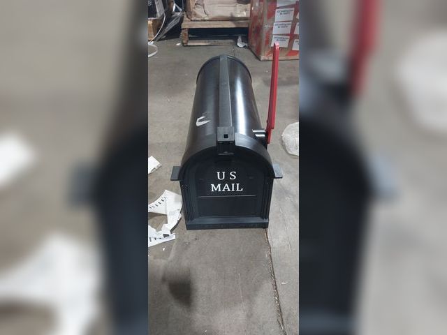 Lot 96-162678 - Black Post Mount Mailbox 
New