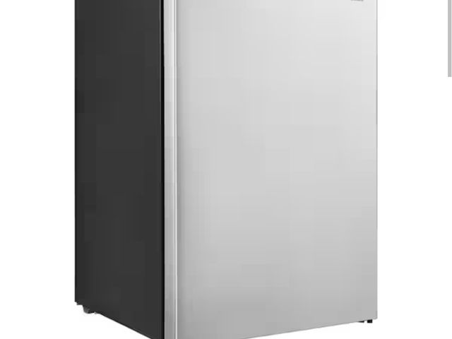 Lot 96-163422 - Vissani 
4.3 cu. ft. Mini Refrigerator in Stainless Steel, ENERGY STAR Unused, large dents see wareh...