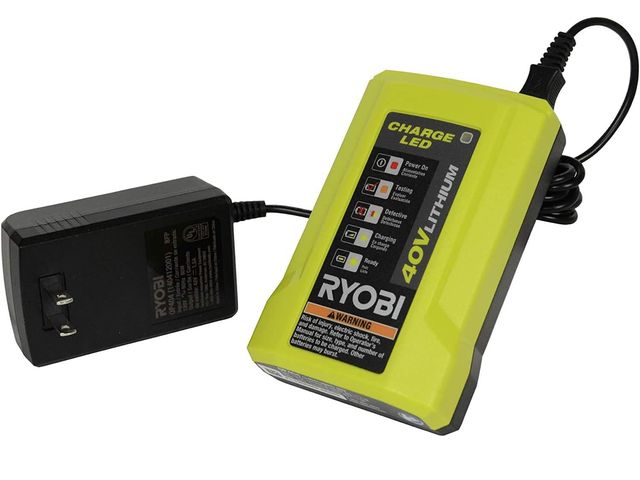 Lot 96-178730 - RYOBI GEN2 Lithium-ion 40 Volt 40v Slim Line Compact Battery Charger OP404
used