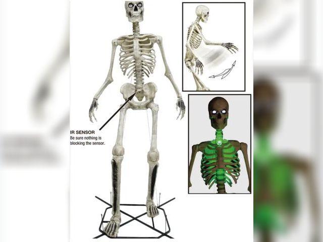 Lot 96-191364 - Home Accents Holiday 12 ft. Grave &amp; Bones Giant-Sized Skelly with LifeEyes LCD Eyes MSRP $399 Us...
