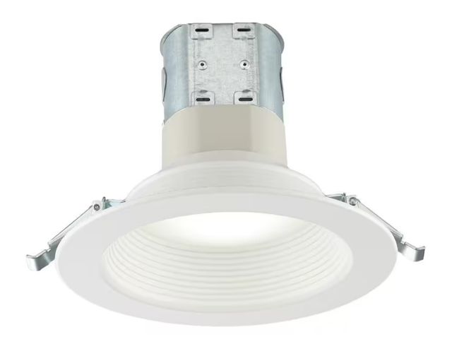 Lot 96-165801 - Commercial Electric
Easy-Up 6 in. White Baffle Integrated LED Recessed Kit with Selectable CCT (2700...