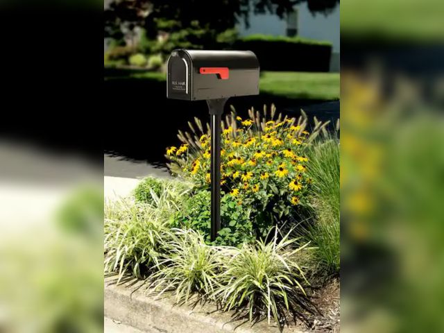 Lot 96-178526 - Architectural Mailboxes
MB1 Black, Medium, Steel, Post
Post &amp; Pole ONLY 
No box
New