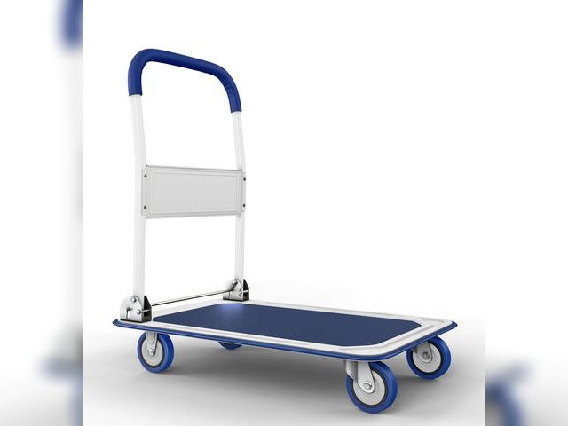 Lot 96-180681 - Heavy Duty Foldable Push Cart Dolly | 330 lbs. Capacity | Upgraded Collapsible Hand Truck Folding Pl...