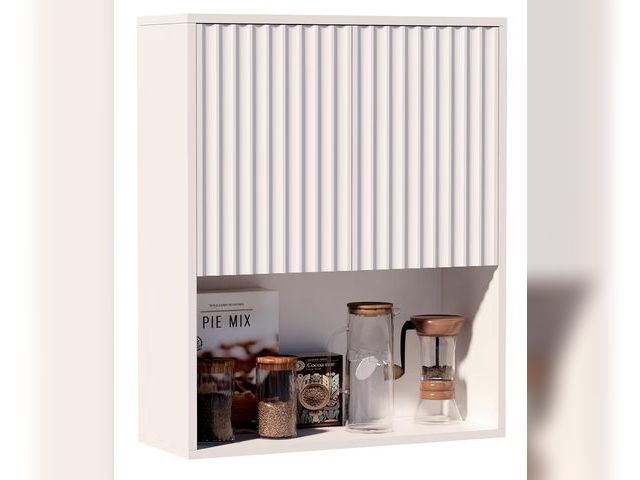 Lot 96-179570 - Fluted Bathroom Wall Cabinet,Medicine Cabinet with Adjustable Shelf,Over The Toilet Storage Cabinet ...