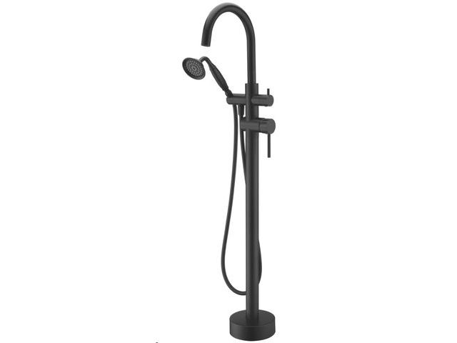 Lot 96-177348 - Tub Filler Freestanding Bathtub Faucet Black Floor Mounted Brass Bathroom Tub Faucets 
New
MSRP $295...