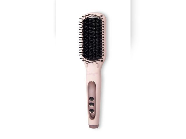 Lot 96-156993 - L'ange Hair Le Vite Hair Straightener Brush | Heated Hair Straightening Brush Flat Iron, Blush