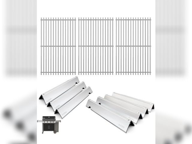 Lot 96-221751 - 66033 66041 Flavorizer Bars and 66097 66089 Grill Grates for Weber Genesis II 400 &amp; II LX 400 SE...