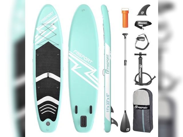 Lot 96-180739 - FBSPORT 11' Premium Stand Up Paddle Board, Yoga Board with Durable SUP Accessories &amp; Carry Bag |...