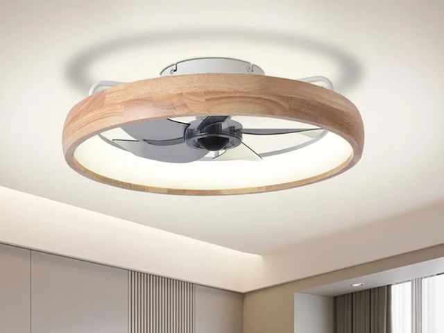 Lot 96-170333 - 20” Ceiling Fan with Light, Dimmable LED Timing with Remote Control, 5 Invisible Reversible Blades S...