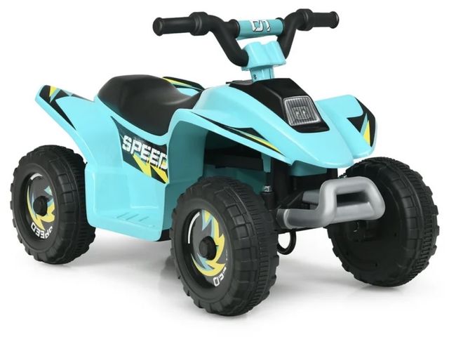 Lot 96-232607 - Costway 6V Kids Electric Quad ATV 4 Wheels Ride on Toy Toddlers Forward &amp; Reverse Blue New Msrp:...